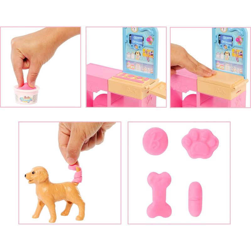 slide 2 of 4, Barbie Fast Cast Veterinarian Clinic Playset with Pink Colored Hair Doll & 10+ Accessories, 1 ct