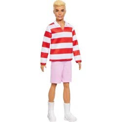 Barbie Fashionistas Ken Doll #241 in Red Striped Top and Pink Shorts with White Sneakers, Blonde