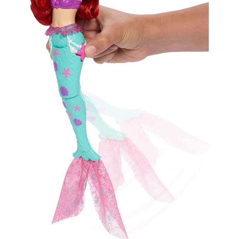 slide 2 of 6, Disney Princess Ocean Friends Ariel Swimming Mermaid Doll with Squirt Toy, Figure & 4 Accessories, 1 ct