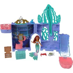 Disney Princess Ariel Storytime Stackers Doll House with Mermaid Small Doll & 10 Accessories