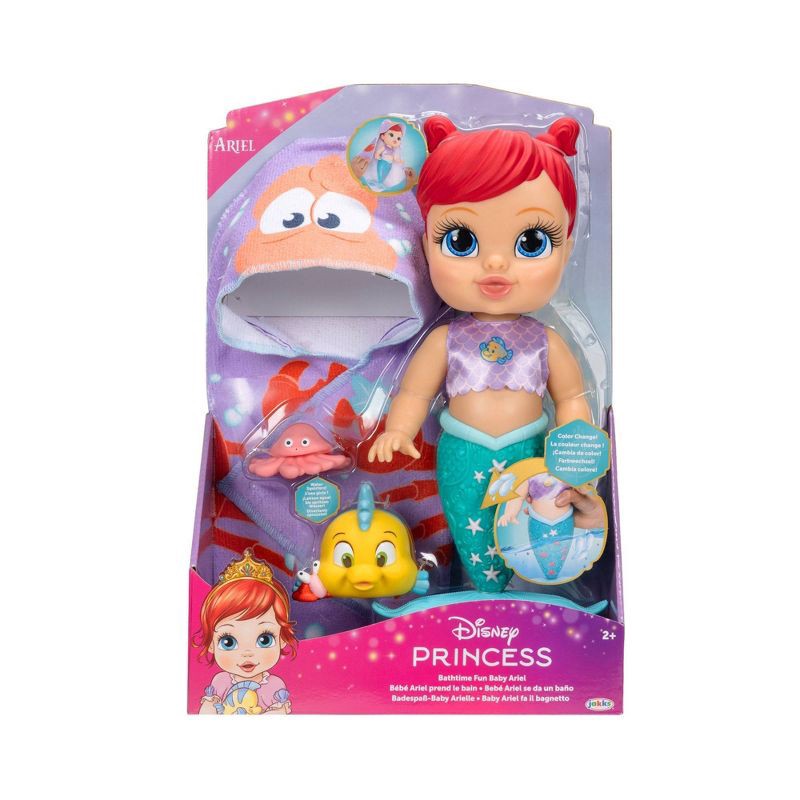 slide 10 of 13, Disney Princess Ariel Baby Bath Doll, 1 ct