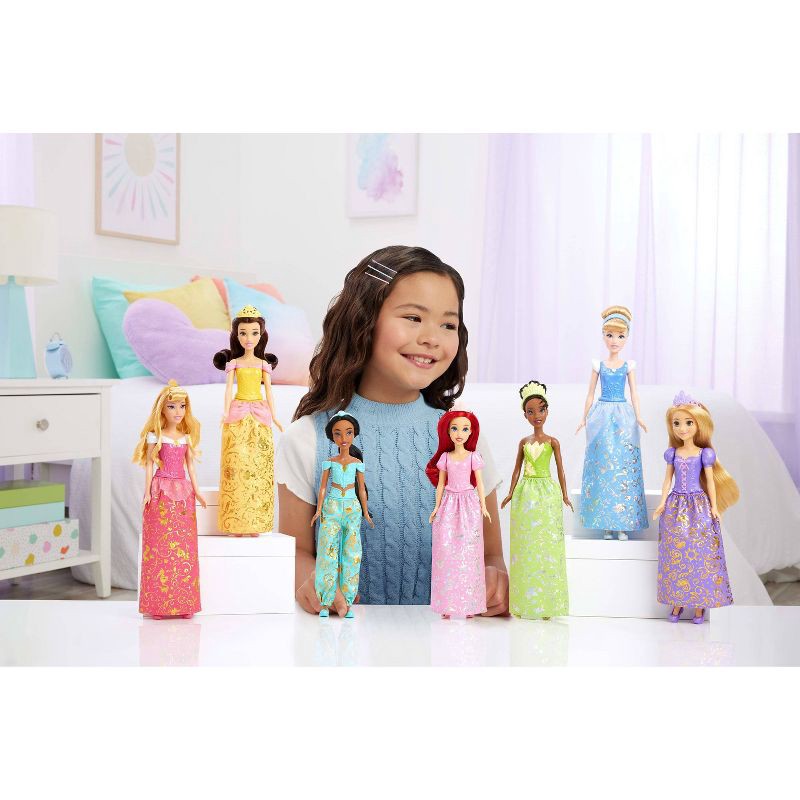 slide 2 of 6, Disney Princess Fashion Doll 7pk with Accessories, Story Sparkle Princess, Inspired by Movies, 7 ct