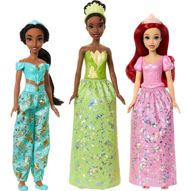 slide 3 of 6, Disney Princess Fashion Doll 7pk with Accessories, Story Sparkle Princess, Inspired by Movies, 7 ct