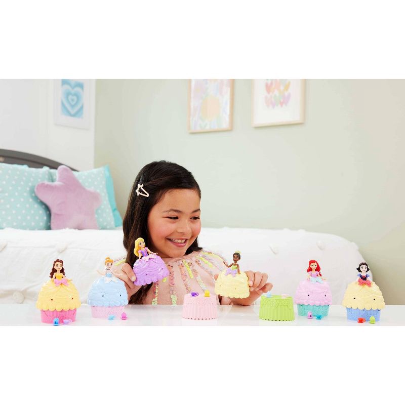 slide 2 of 6, Disney Princess Cupcake Small Doll Reveal with 5 Surprises Including Doll & 2 Accessories, 1 ct