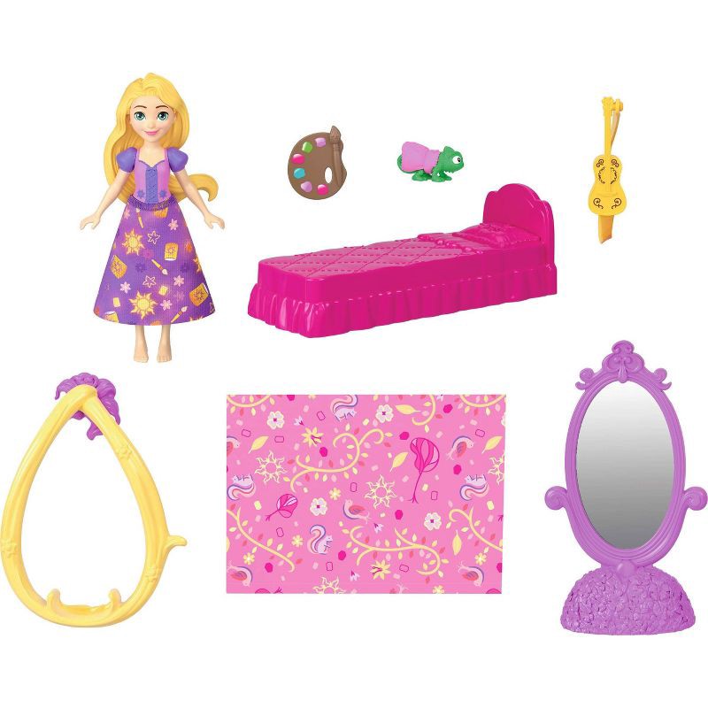 slide 5 of 6, Disney Princess Rapunzel Storytime Stackers Doll House, Small Doll, Pascal Figure & 7 Accessories, 1 ct