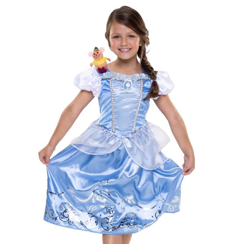 slide 2 of 10, Disney Princess Majestic Cinderella Dress with Gus Shoulder Plush Friend, 1 ct