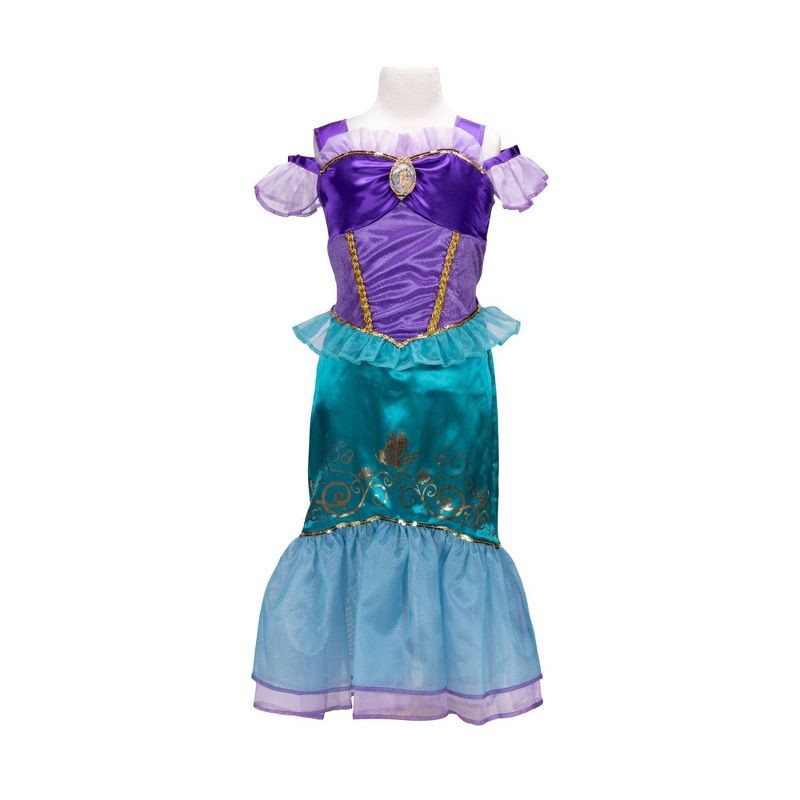 slide 7 of 10, Disney Princess Majestic Ariel Dress with Flounder Shoulder Plush Friend, 1 ct
