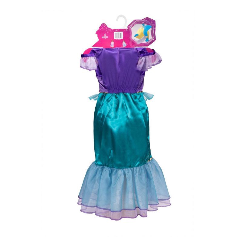 slide 10 of 10, Disney Princess Majestic Ariel Dress with Flounder Shoulder Plush Friend, 1 ct