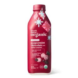 Organic Peppermint Chocolate Flavored Coffee Creamer - 32 fl oz - Good & Gather™