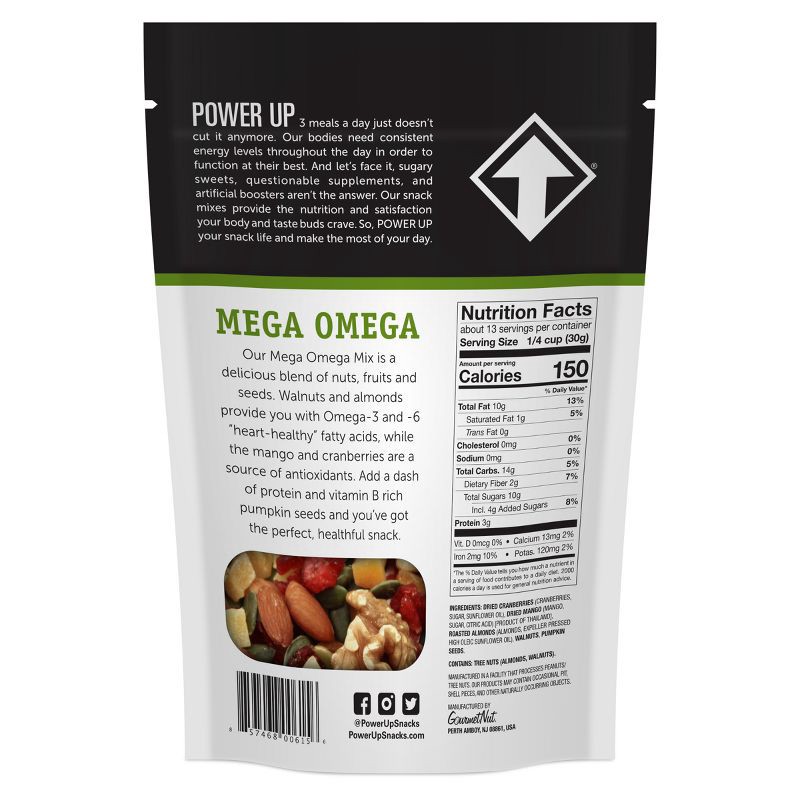 slide 2 of 10, Power Up Trail Mix Mega Omega - 14oz, 14 oz