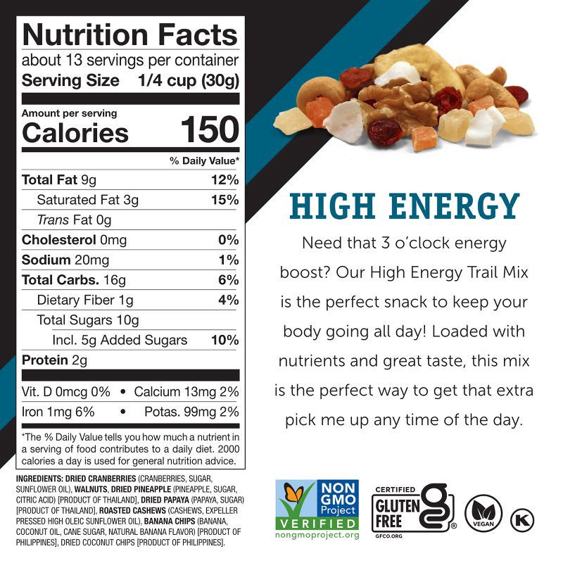slide 3 of 10, Power Up Trail Mix High Energy - 14oz, 14 oz