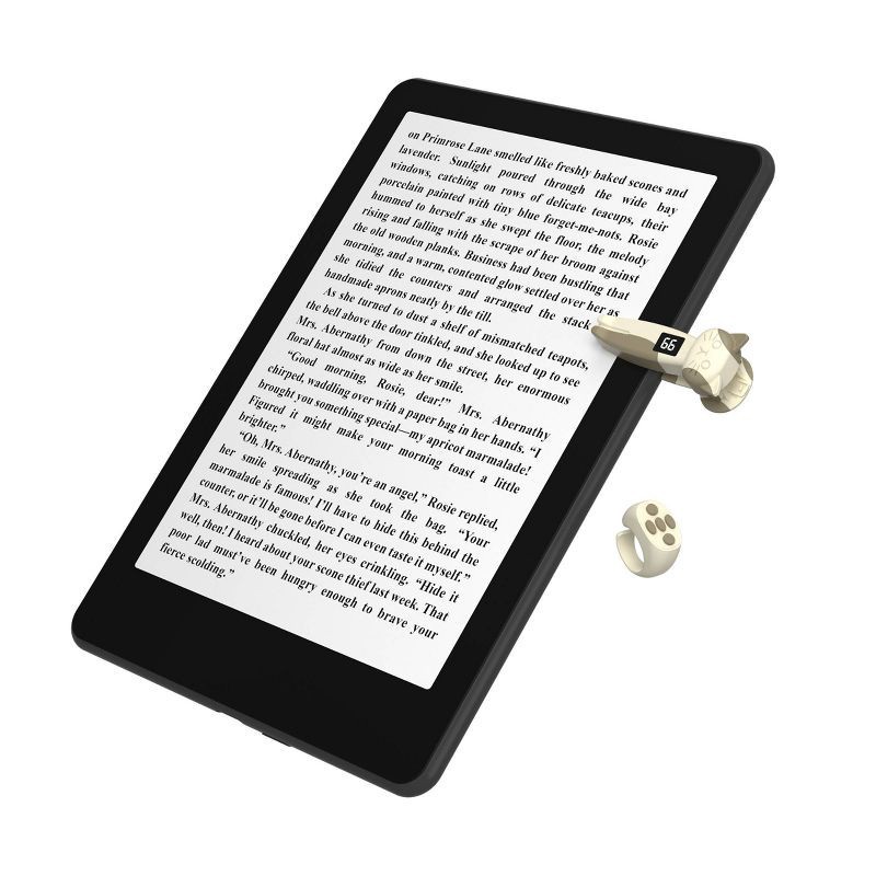 slide 3 of 3, GEMS E-Reader Finger Remote - Brown Spots Cat: USB-C Motion Controller, 1 ct