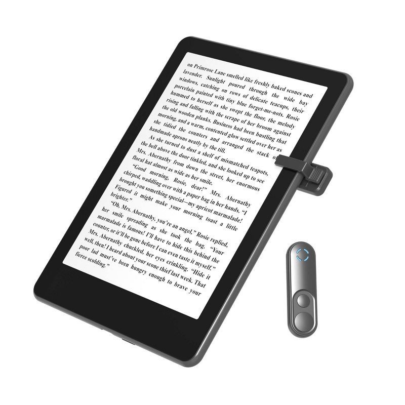 slide 3 of 3, GEMS E-Reader Page Turner Remote - Black: USB-C Connection, 3.25" Length, 0.05 lbs, 0.05 lb