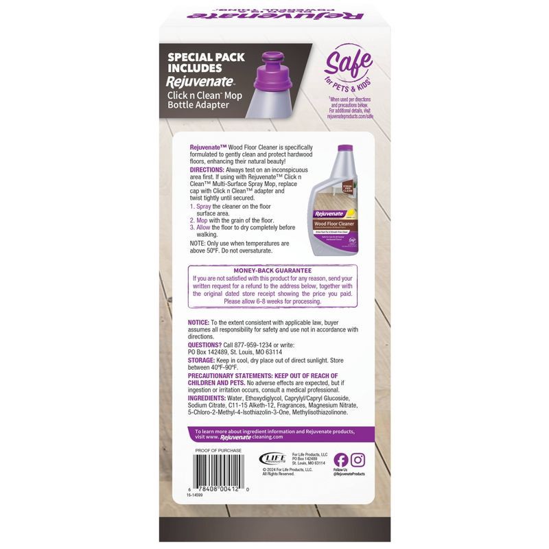 slide 2 of 10, Rejuvenate Wood Floor Cleaner Refill with Adapter - 32 fl oz, 32 fl oz