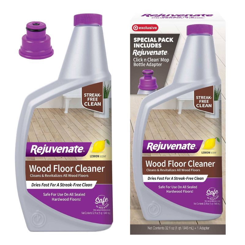 slide 3 of 10, Rejuvenate Wood Floor Cleaner Refill with Adapter - 32 fl oz, 32 fl oz
