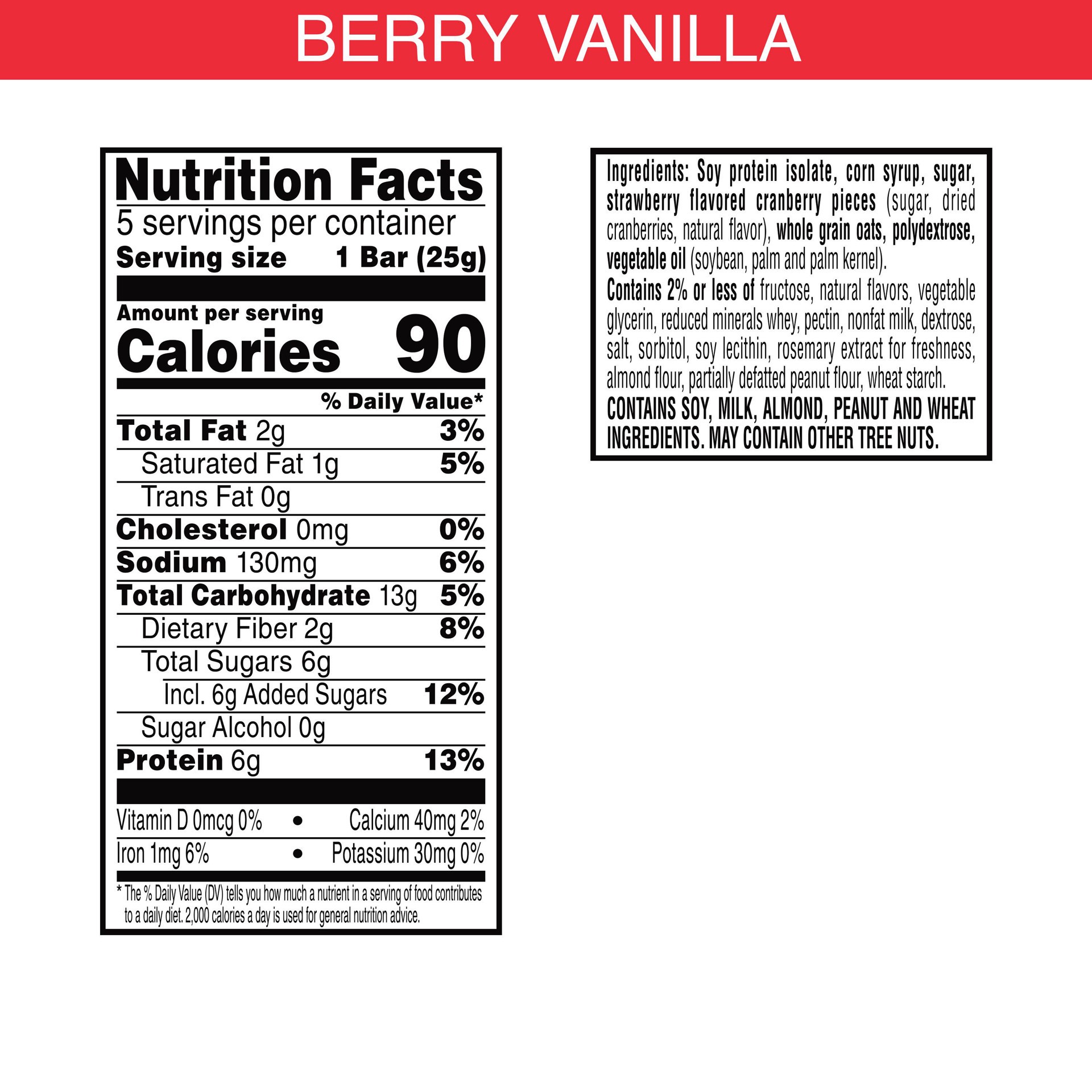 slide 2 of 5, Special K Kellogg's Special K Protein Snack Bars, Berry Vanilla, 4.4 oz, 5 Count, 4.4 oz