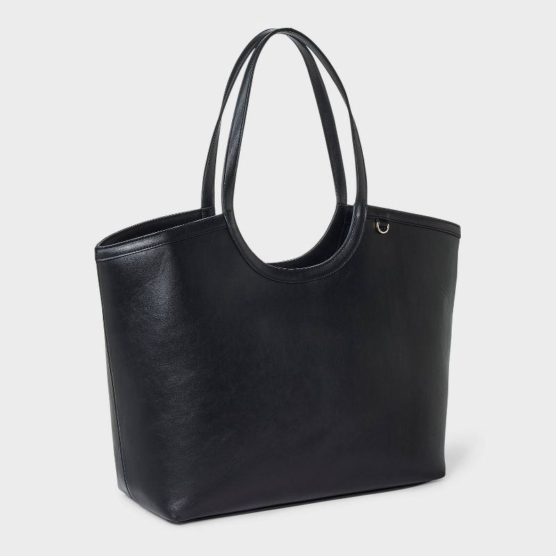 slide 3 of 5, XL Cut Out Tote Handbag - A New Day™ Black, 1 ct