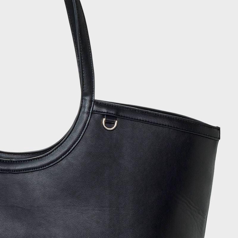 slide 5 of 5, XL Cut Out Tote Handbag - A New Day™ Black, 1 ct