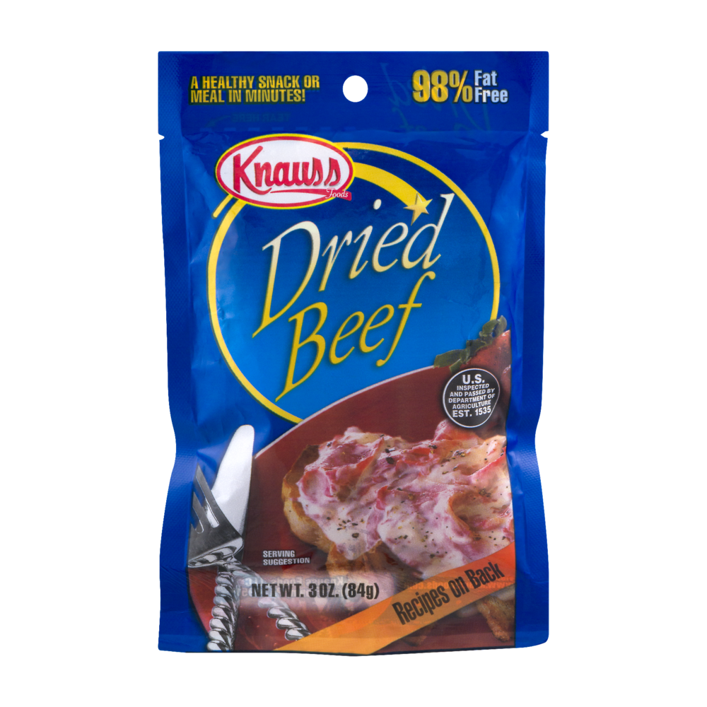 slide 1 of 1, Knauss Food Dried Beef, 3 oz