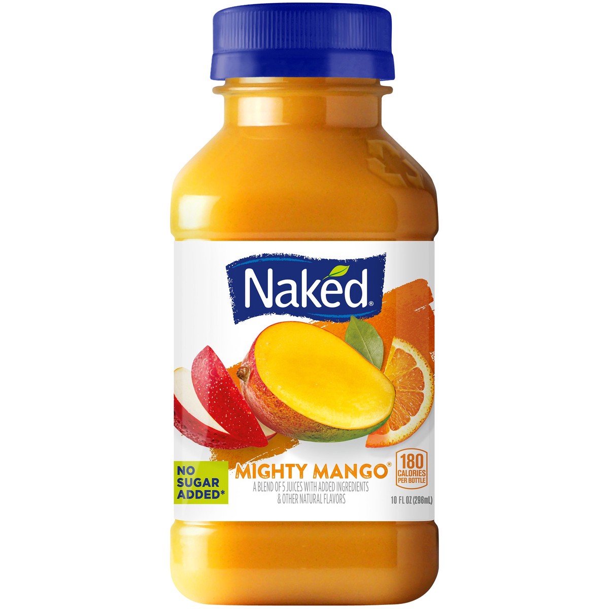 slide 2 of 13, Naked Pure Fruit Mighty Mango Juice Smoothie 10 Fluid Ounce Plastic Bottle - 10 oz, 10 oz