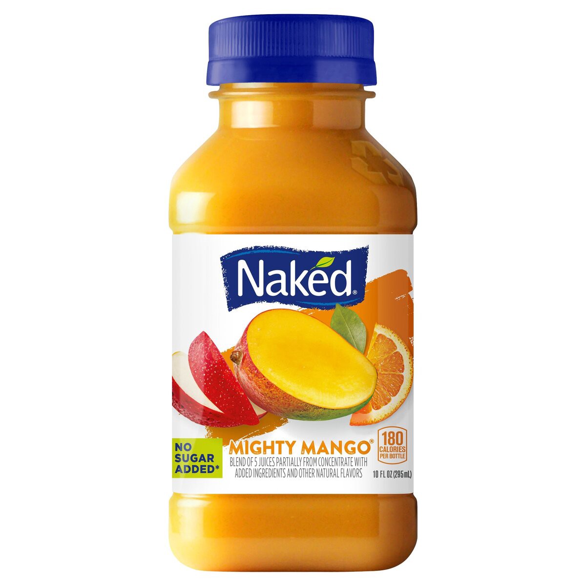 slide 3 of 13, Naked Pure Fruit Mighty Mango Juice Smoothie 10 Fluid Ounce Plastic Bottle - 10 oz, 10 oz