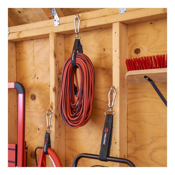 slide 4 of 4, VELCRO Brand Velcro Easy Hang Heavy Duty Storage Strap - Black, 12 x 3 /4 in