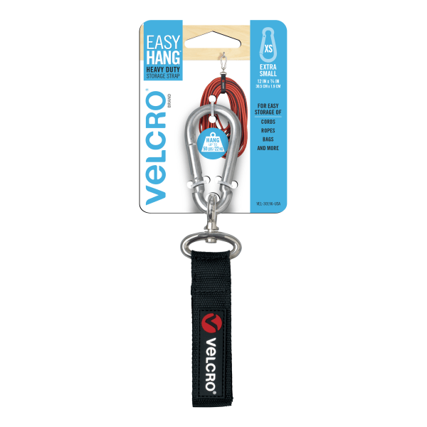 slide 1 of 4, VELCRO Brand Velcro Easy Hang Heavy Duty Storage Strap - Black, 12 x 3 /4 in
