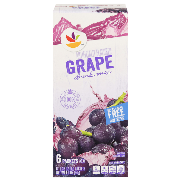 slide 1 of 1, Drink Mix Grape Sugar Free - 6 ct, 6 ct; 1.9 oz