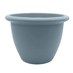 The HC Companies Sevilla Round Planter with Internal Disk - Blue, 9 in