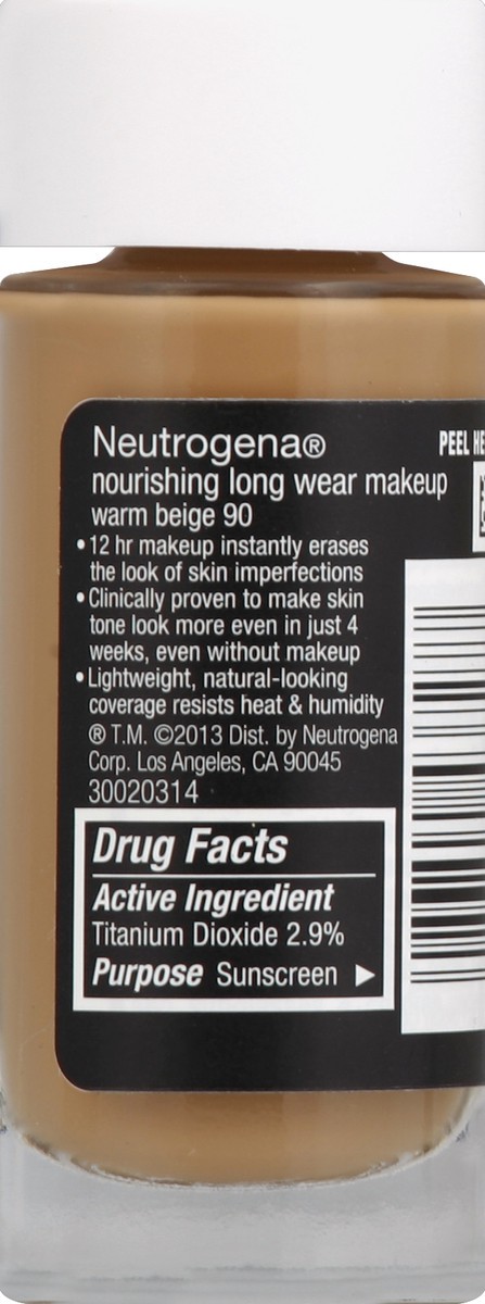 slide 3 of 3, NEUTROGENA Nourishing Long Wear Liquid Makeup Broad Spectrum SPF 20, Warm Beige 90, 1 Oz, 1 fl oz