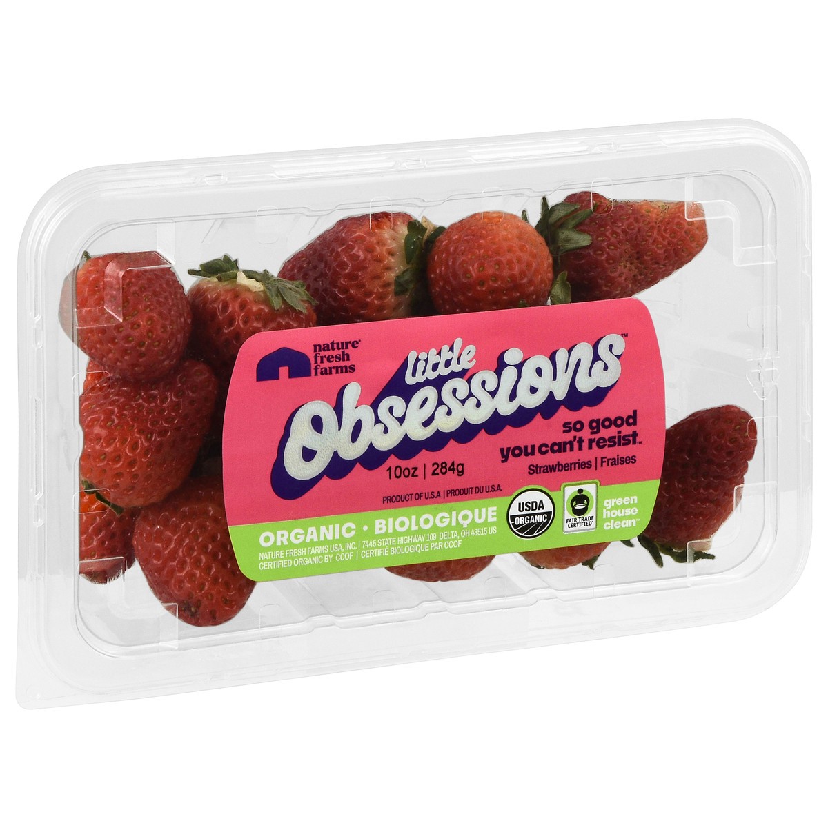 slide 2 of 12, Nature Fresh Farms Little Obsessions Organic Strawberries 10 oz, 