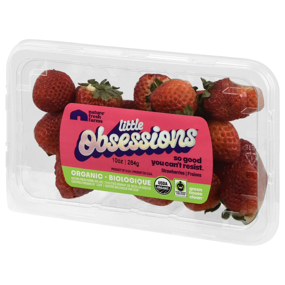 slide 4 of 12, Nature Fresh Farms Little Obsessions Organic Strawberries 10 oz, 