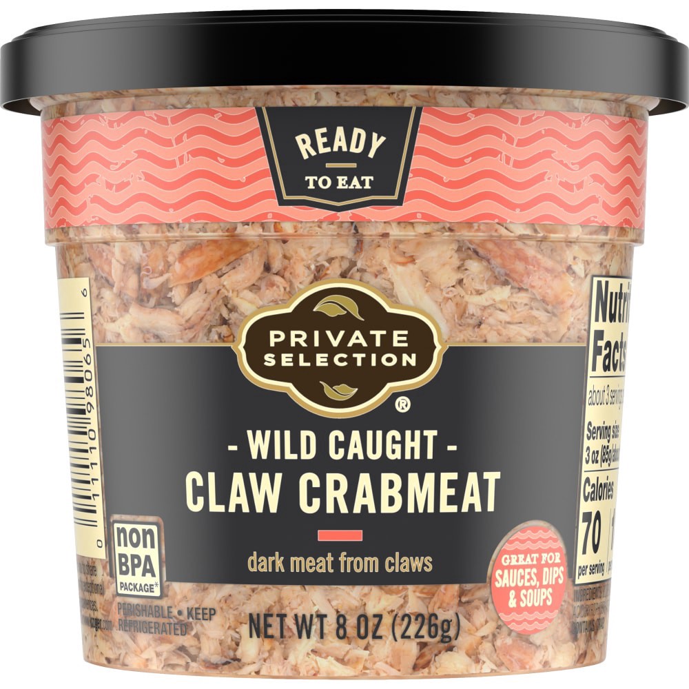 slide 1 of 4, Private Selection Wild Caught Claw Crab Meat, 8 oz