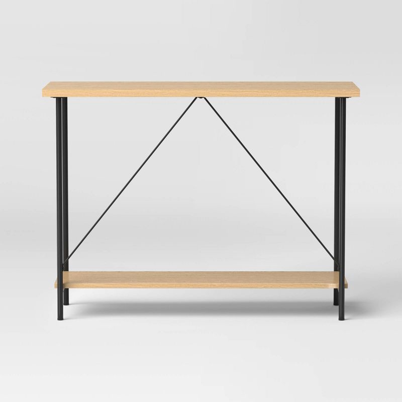 slide 4 of 6, Wood and Metal Console Table Natural - Room Essentials™, 1 ct