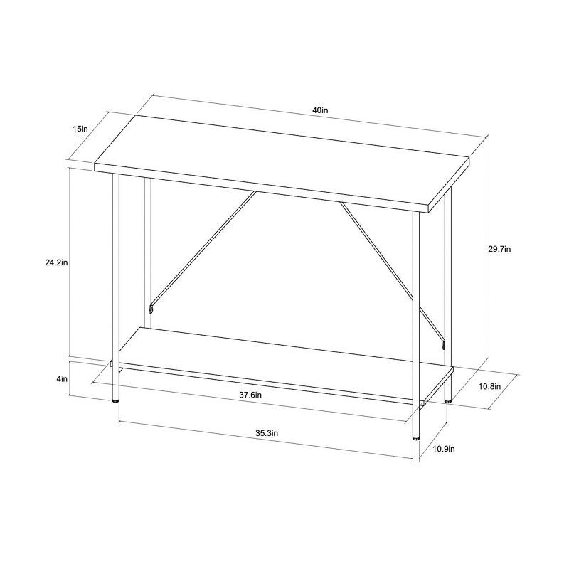 slide 6 of 6, Wood and Metal Console Table Natural - Room Essentials™, 1 ct