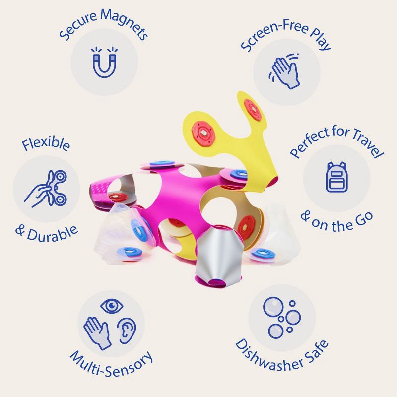 slide 4 of 6, Clixo Tiny & Mighty Magnetic Building Set - Sparkle, 1 ct