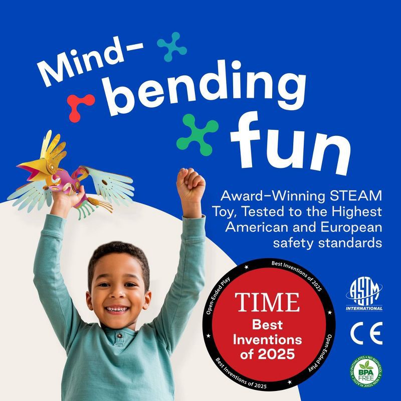 slide 4 of 7, Clixo Jungle Birds Magnetic Building Set: 24 Pieces for Creative Thinking & Creativity, 24 ct