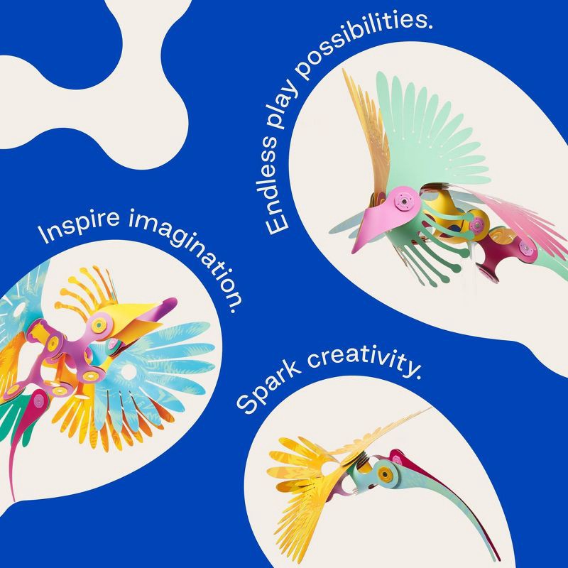 slide 7 of 7, Clixo Jungle Birds Magnetic Building Set: 24 Pieces for Creative Thinking & Creativity, 24 ct