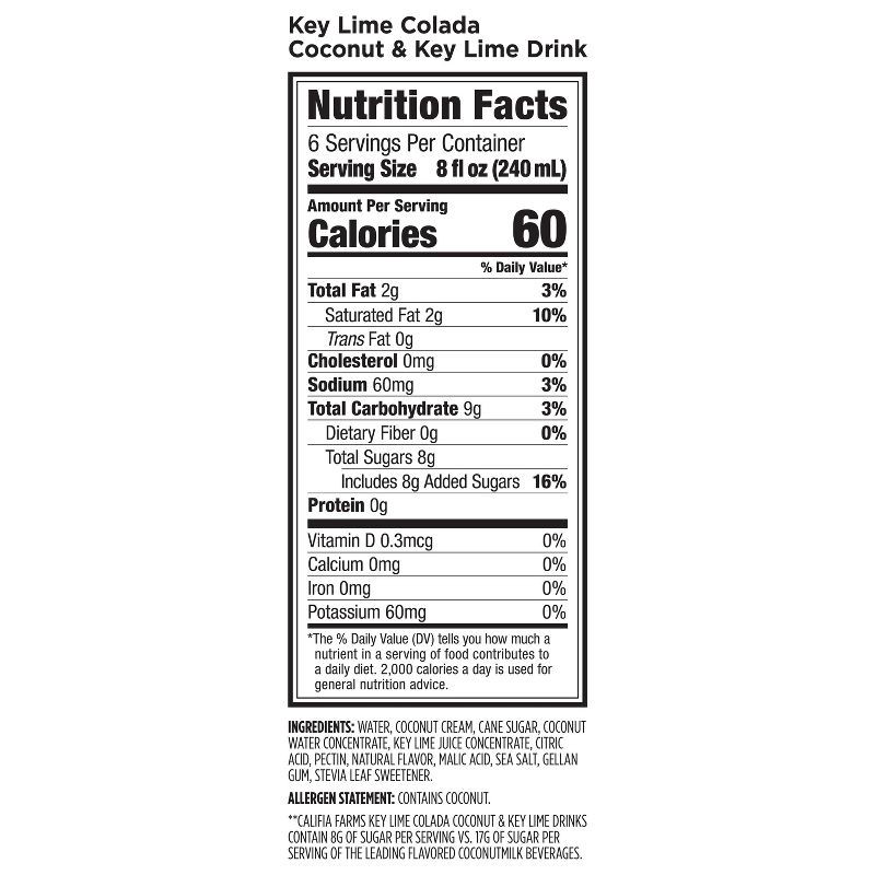 slide 2 of 8, Califia Farms Key Lime Colada Refresher - 48 fl oz, 48 fl oz