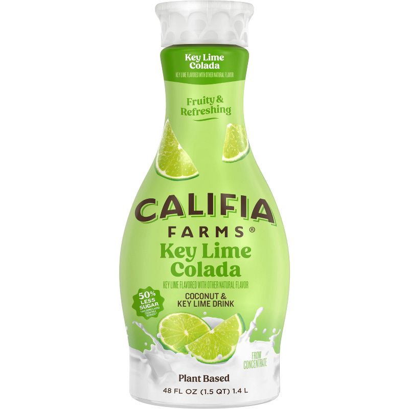 slide 1 of 8, Califia Farms Key Lime Colada Refresher - 48 fl oz, 48 fl oz