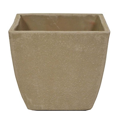 slide 1 of 1, Blue Orange Pottery Smooth Square Planter, 1 ct