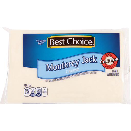 slide 1 of 1, Best Choice Monterey Jack Cheese Chunk, 16 oz