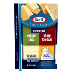 Kraft Pepper Jack & Sharp Cheddar Natural Cheese Slices