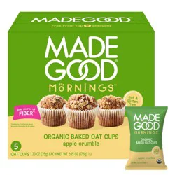 MadeGood Apple Crumble Organic Baked Oat Cups - 6.15oz/5ct