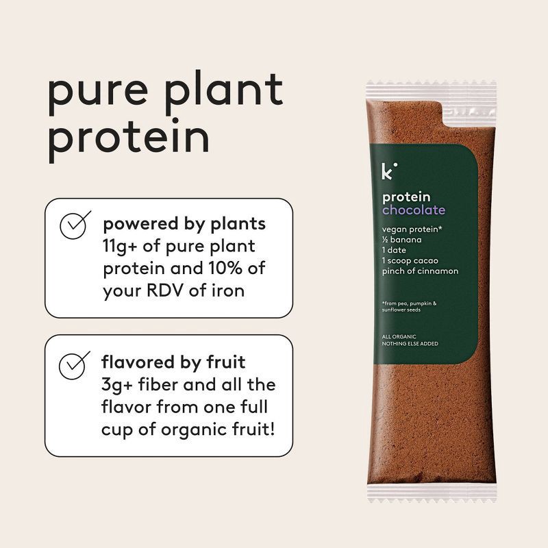 slide 2 of 9, Kencko Organic Instant Fruit and Veggie Protein Smoothies Starter Pack, Bottle + 1 Free Protein Smoothie - 1.2oz, 1.2 oz