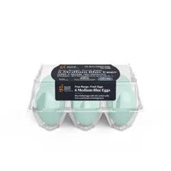 Signature Free Range Blue Eggs - 6ct - Good & Gather™