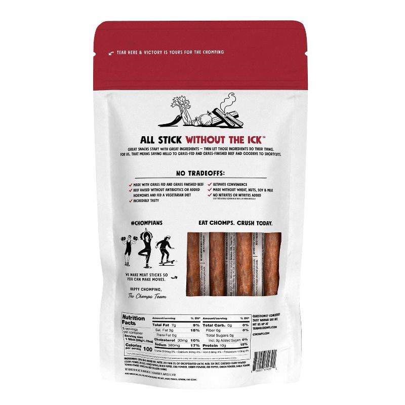 slide 2 of 7, Chomps Snack Sticks Smoky BBQ Beef Sticks - 9.2oz/8ct, 9.2 oz, 8 ct
