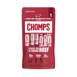 Chomps Snack Sticks Smoky BBQ Beef Meat Sticks - 9.2oz/8ct