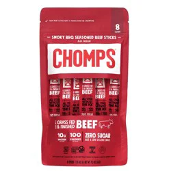 Chomps Snack Sticks Smoky BBQ Beef Sticks - 9.2oz/8ct