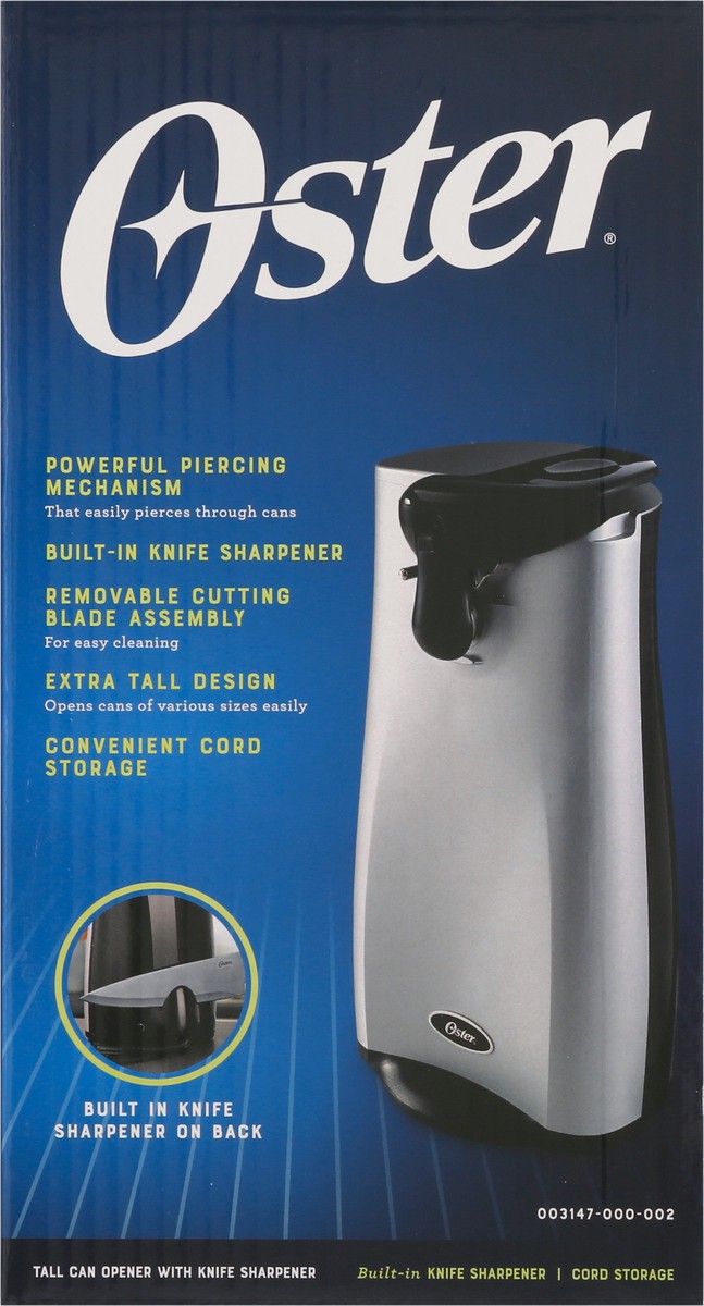 slide 12 of 12, Oster Tall Can Opener Silver, 1 ct